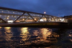 Handrail lighting, Kilkenny Pedestrian Bridge